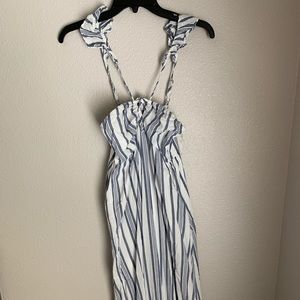 Blue and white Striped Dress